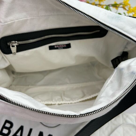 SOLD!!!!!!!!!!     Women’s Balmain logo, print diaper bag made in Italy - Picture 7 of 10